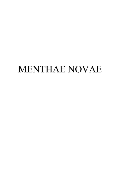 Menthae novae. Issue 2