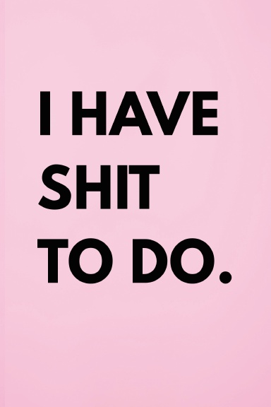 I HAVE SHIT TO DO. | Blush Pink Spiral Notebook