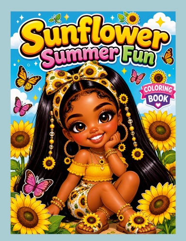 Sunflower Summer Fun Coloring Book