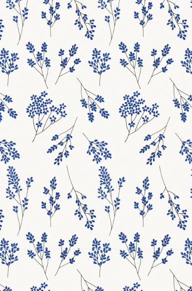 Blue Floral Hardcover Journal | Lined Notebook