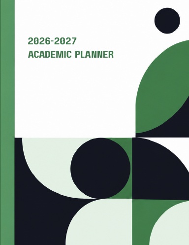 2026-2027 Academic Planner for College Students (Green Dot Grid)