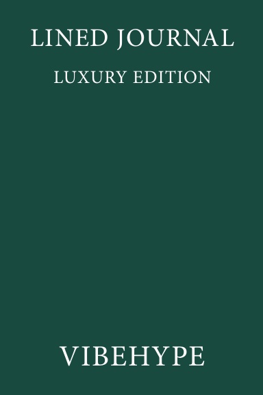 VIBEHYPE Lined Journal — Luxury Edition
