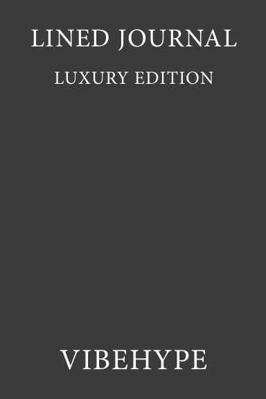 VIBEHYPE Lined Journal — Luxury Edition