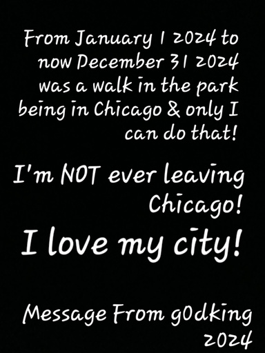 Chicago Was A Walk In The Park For Me & Only I Can Do That!