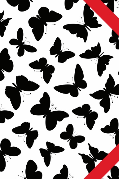 Black and White Butterfly Journal