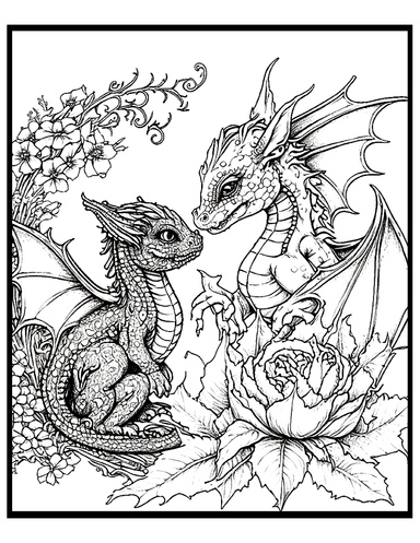 Adult Coloring Book: Gothic Dragons Coloring Book: Features 25 Coloring Pages for Stress Relief