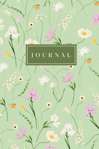 Green Floral Gratitude Journal