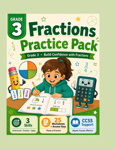 Fractions Practice Pack Grade 3