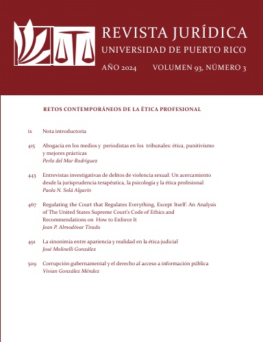 Volumen 93, Número 3: Retos contemporáneos de la ética profesional
