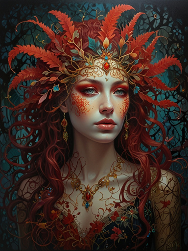 A nymph transformed into a tree