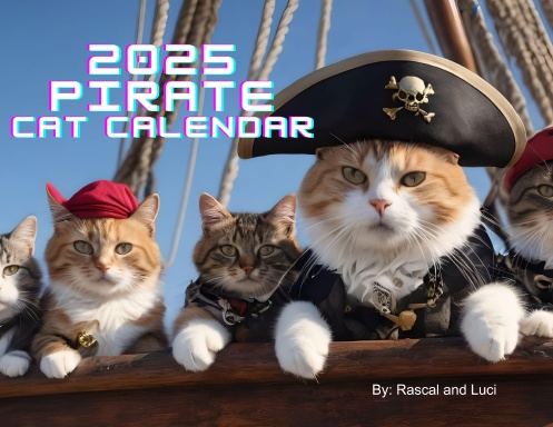 2025 Pirate Cat Calendar