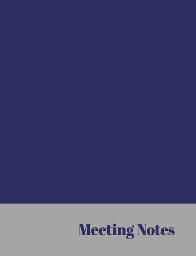 Classic Navy Meeting Notebook