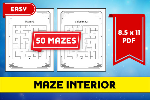 50 Easy Mazes Puzzle Book