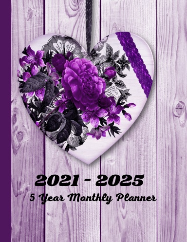 5 Year Monthly Planner 2021 - 2025