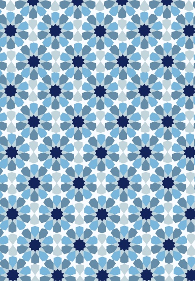 Chill Vibes - Islamic Geometric Patterned Journal - 100 Pages - Blue