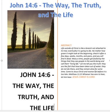DO YOU KNOW ABOUT HIM: JOHN 14:6