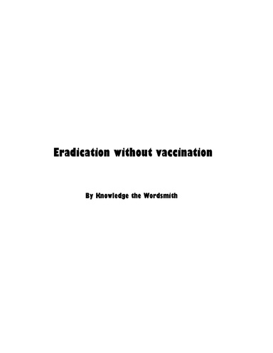 Eradication without vaccination