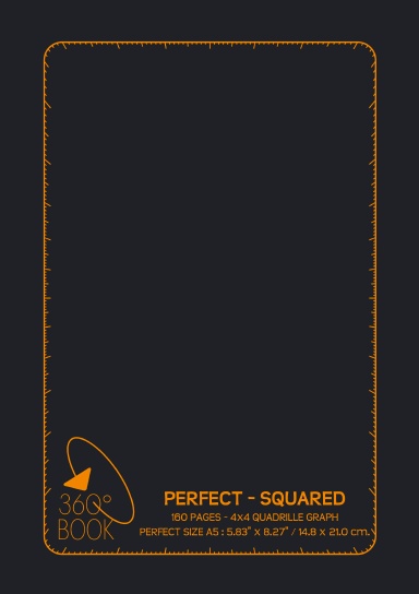 360 Degrees Perfect Squared Book (Black Matte Cover-Coil Bound)