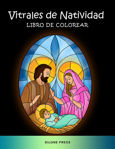 Vitrales de Natividad Libro de Colorear