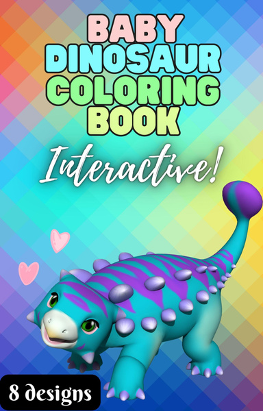 Baby Dinosaur Coloring Book Interactive!
