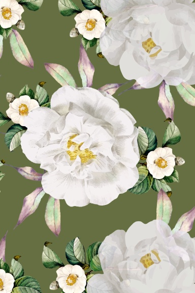 White Flower Composition Notebook