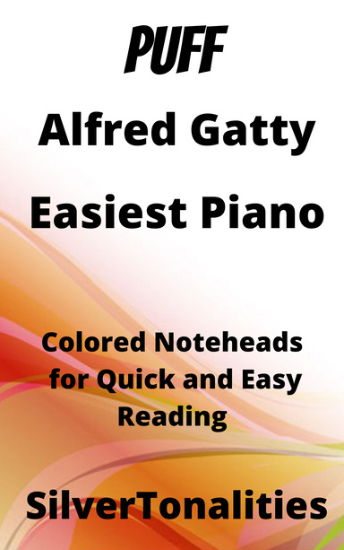 Puff Easiest Piano Sheet Music with Colored Notation