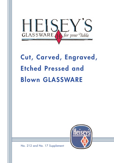 Heisey Price List No. 212 and No. 17 Supplement