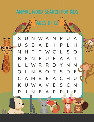 Word Search Puzzle Book for Kids Ages 8-12 