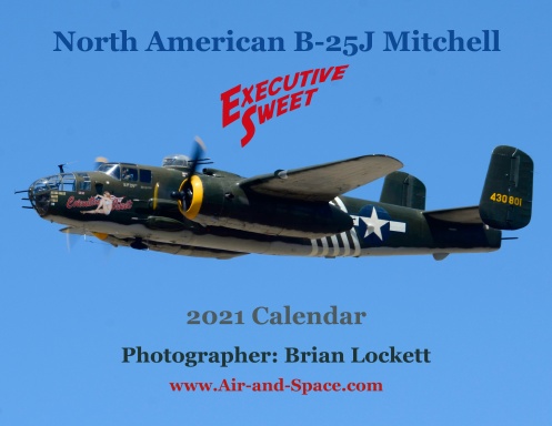 North American B-25J Mitchell, N30801 Executive Sweet, 2021 calendar
