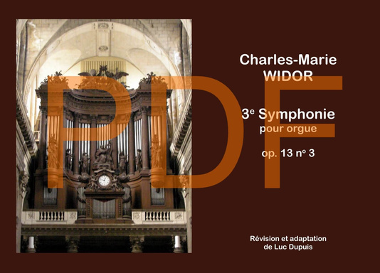 Charles-Marie WIDOR - 3e Symphonie pour orgue