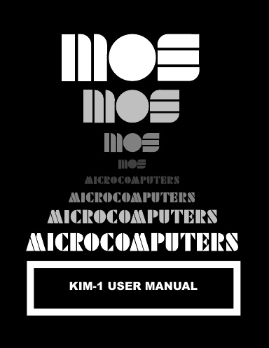 KIM-1 USER MANUAL