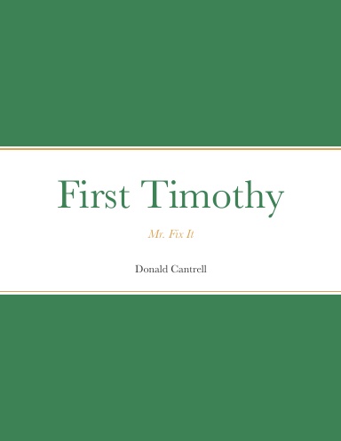 First Timothy