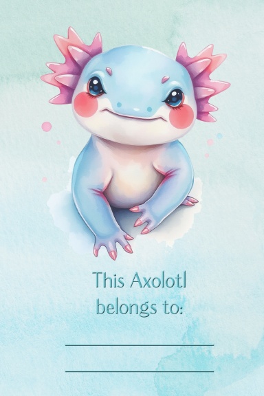Axolotl Lined Journal