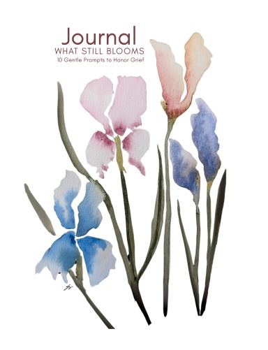 Journal, What Still Blooms, 10 Gentle Prompts to Honor Grief (White Cover)