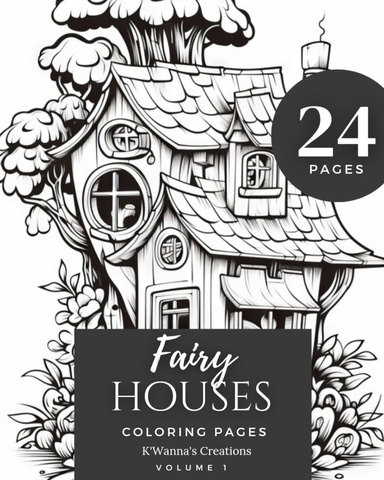 Fairy Houses Coloring Book