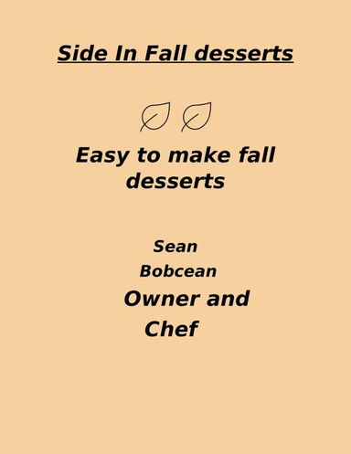 SIDE IN FALL DESSERTS
