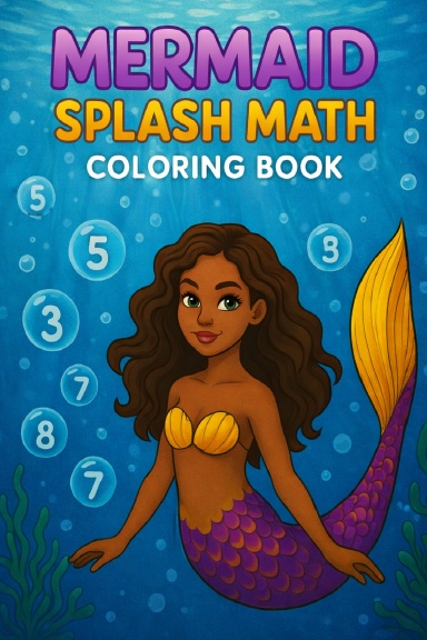 Mermaid Splash Math Coloring Book