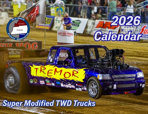 Mid South Pullers Super Modified TWD Trucks 2026 Calendar