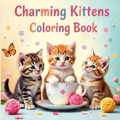 Charming Kittens Coloring Book