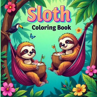 Sloth Coloring Book