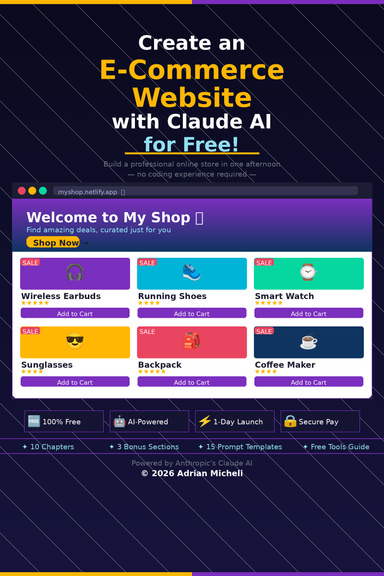 Create an E-Commerce Website with Claude AI for Free!