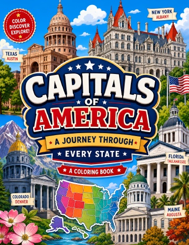 State Capitals Coloring Book