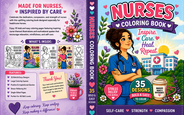 NURSES COLORING BOOK