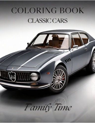 Coloring book of classic cars