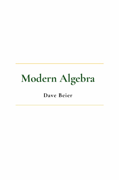 Modern Algebra