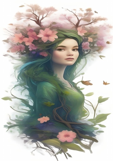 Druid of the Blossoming Flowers - A5 Notebook/ Journal