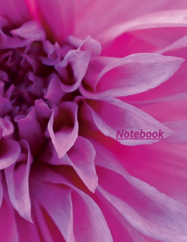 Pink Flower /Journal Notebook / US Letter (8.5x11) / 100 pages College Ruled