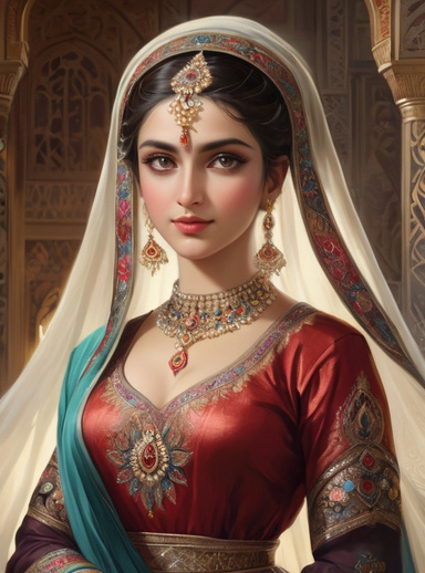 Enchanting and Dignified Turkish Sultana