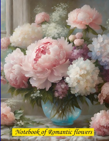 Romantic Garden breath/aromatic flowers/for girls or women/100 lined pages/8.5 x 11 inch