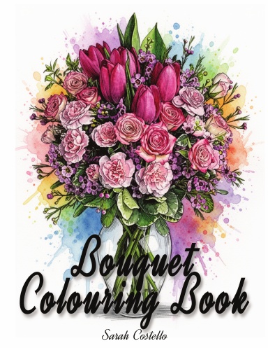 Flower Bouquet Colouring Book